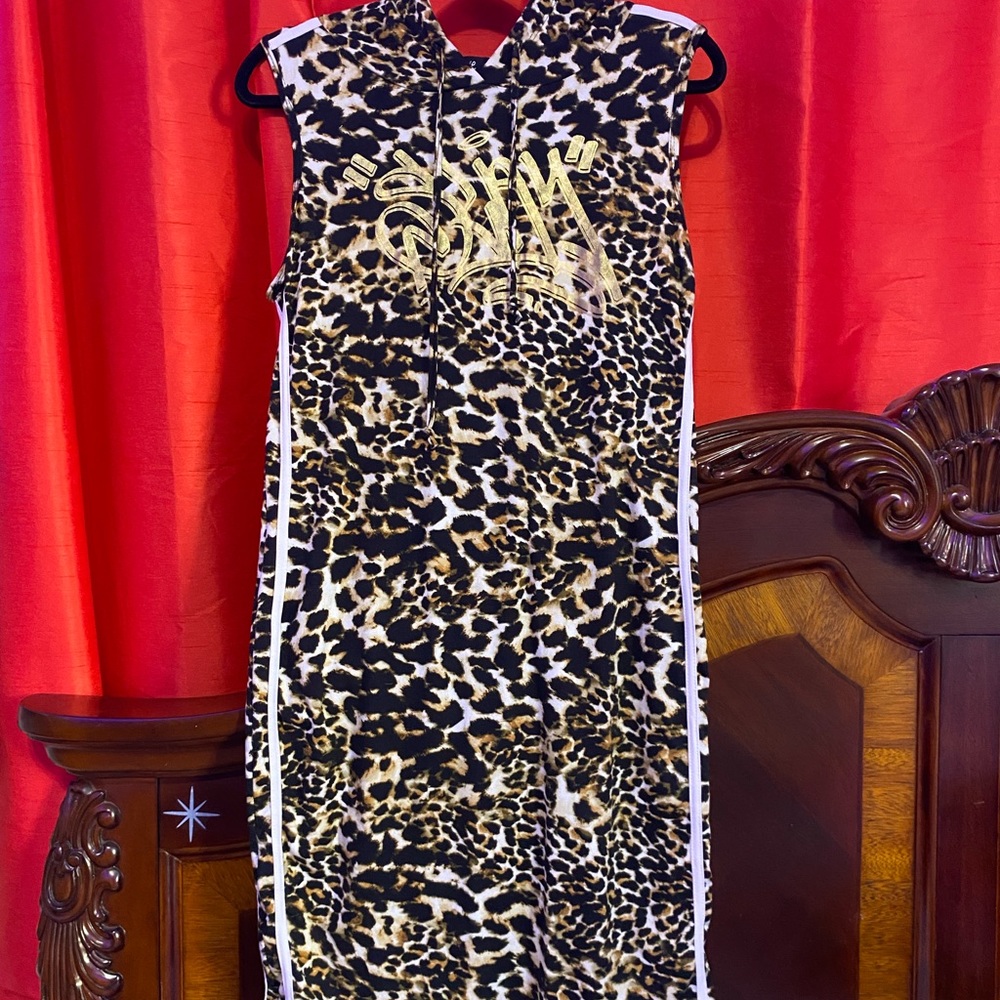 Cheeta Print Dress w/ Hood